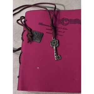 Divinity Boutique Red Proverbs Journal with Key & Scripture Charm 5.5 by 4" EVZ